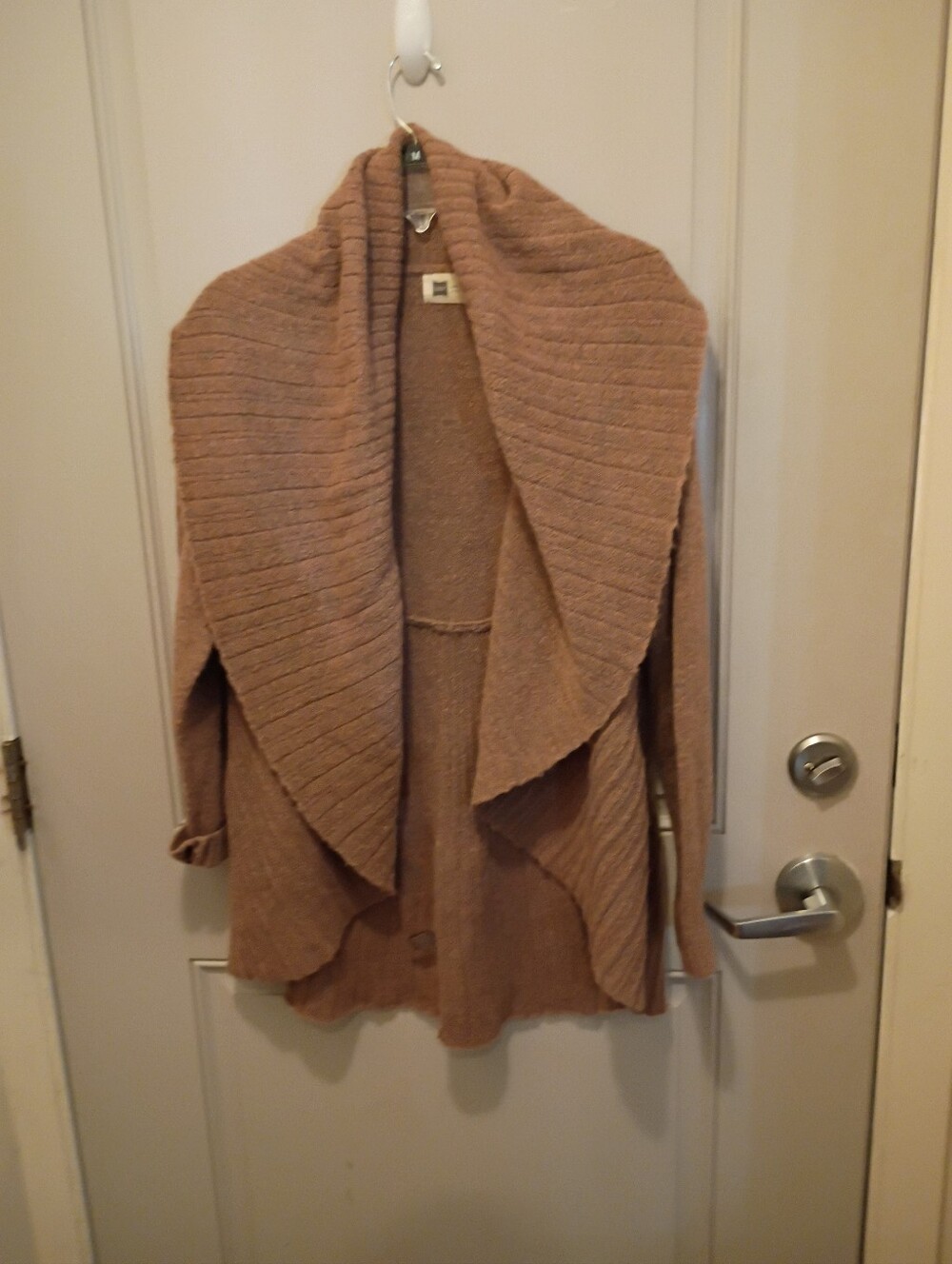 Look By M Women's Brown Long Sleeve OSFA Wool Blend Cardigan